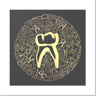 tooth circular pattern Posters and Art